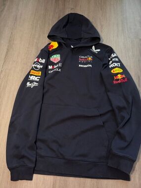 Red Bull F1 Racing Team Men's Navy Hoodie -  F1 Red Bull Team Hoodie